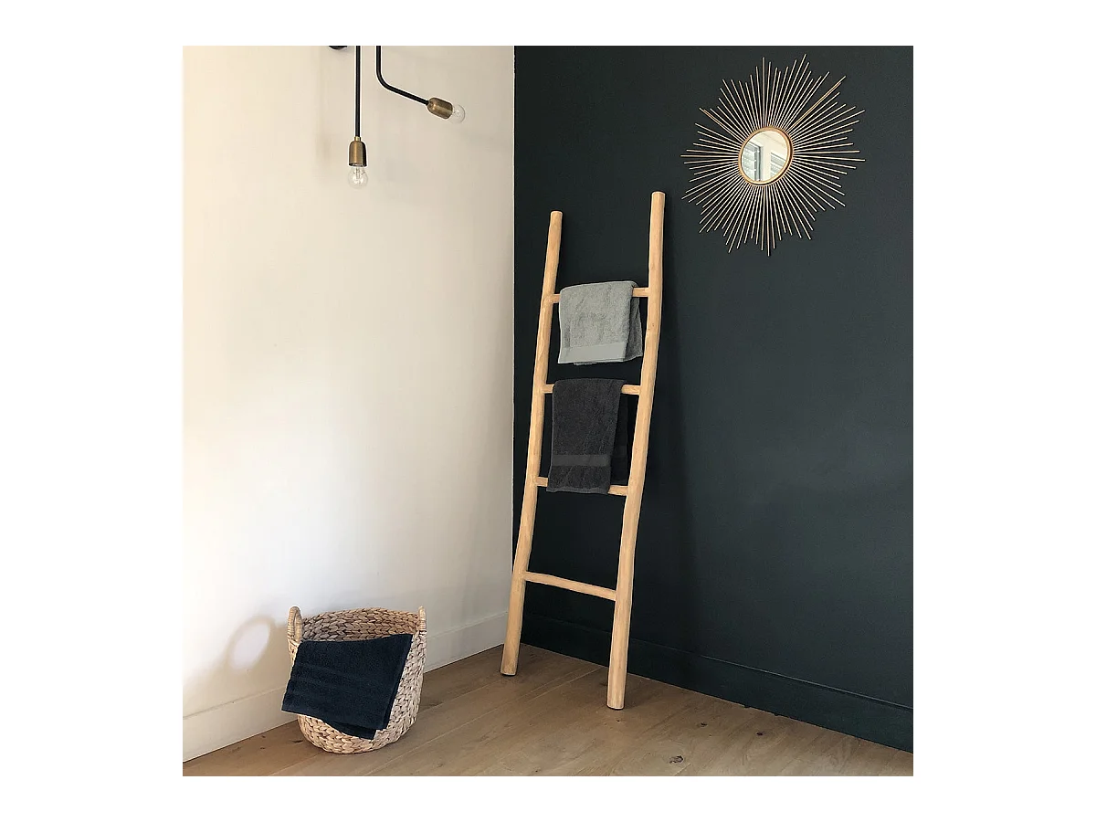 Echelle porte-serviette en teck massif 150 cm