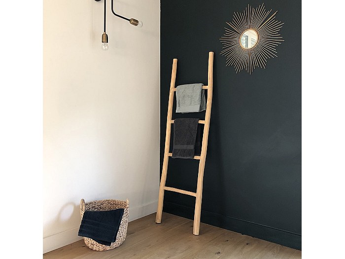Echelle porte-serviette en teck massif 150 cm