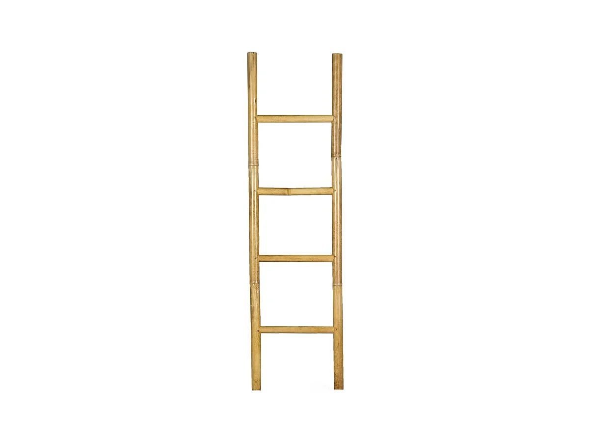 Echelle porte-serviettes en bois de bambou