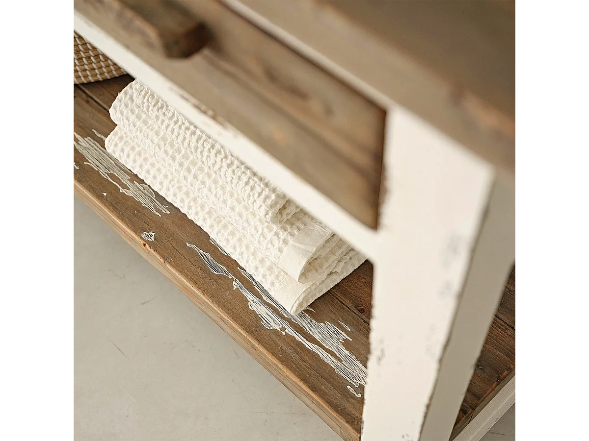 Meuble de salle de bain en bois recyclé 150 cm