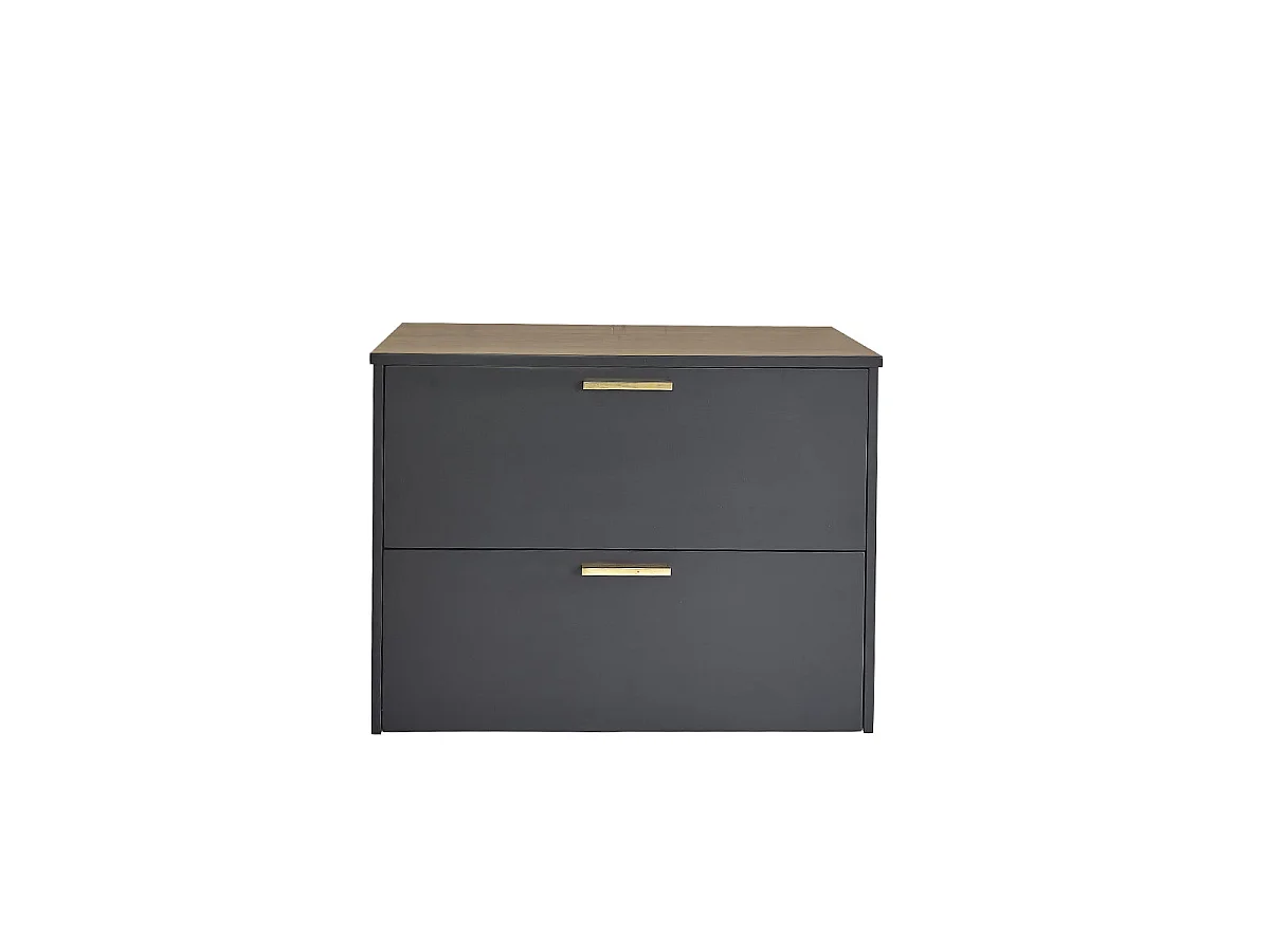 Meuble de salle de bain en bois d'acacia 80 cm