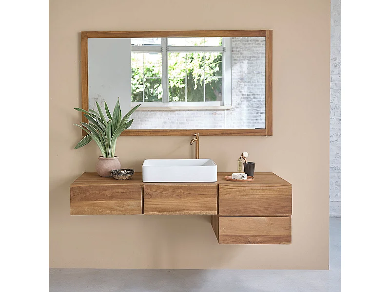 Mobile bagno portalavabo in massello di teak 145 cm