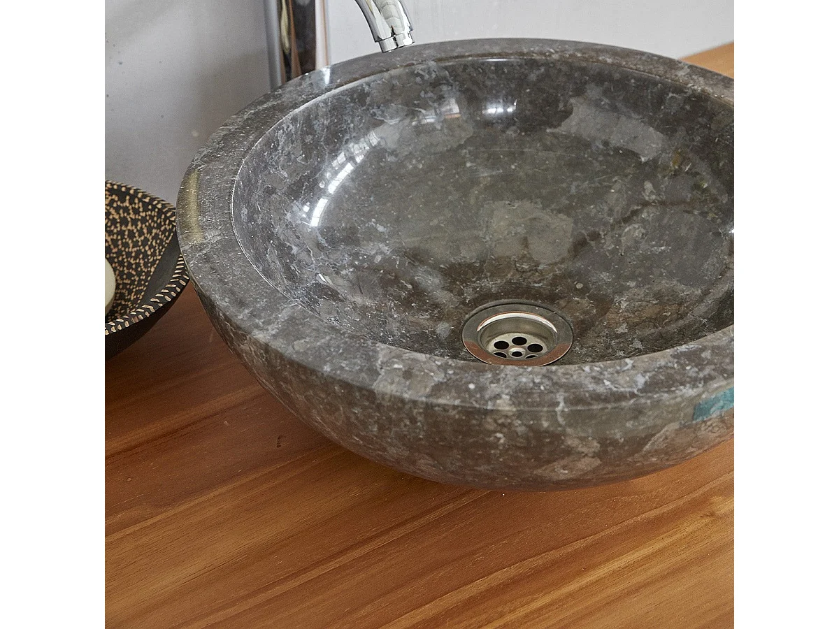 Meuble de salle de bain en teck massif 120 cm