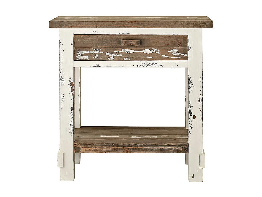 Mobile sotto lavabo in pino riciclato massello