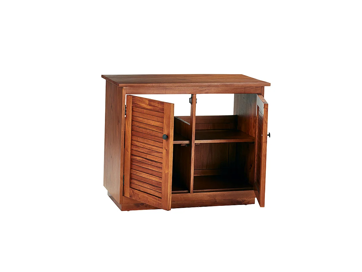 Meuble sous vasque en acajou massif 97 cm NEWPORT