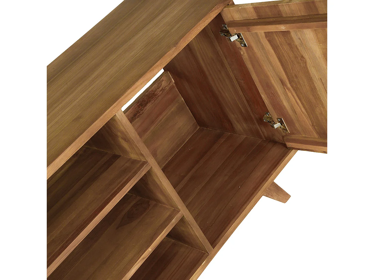 Meuble de salle de bain en teck massif 160 cm