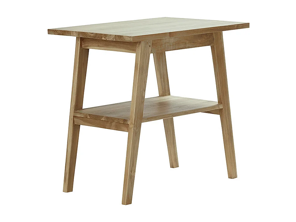 Mueble de baño de madera teca maciza de 80 cm