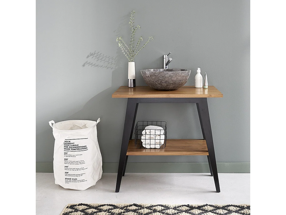 Mobile sotto lavabo in teak massello 80 cm