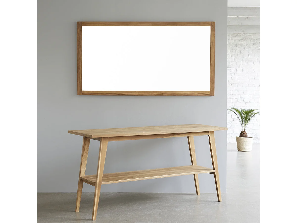 Mueble de baño de madera teca maciza de 150 cm