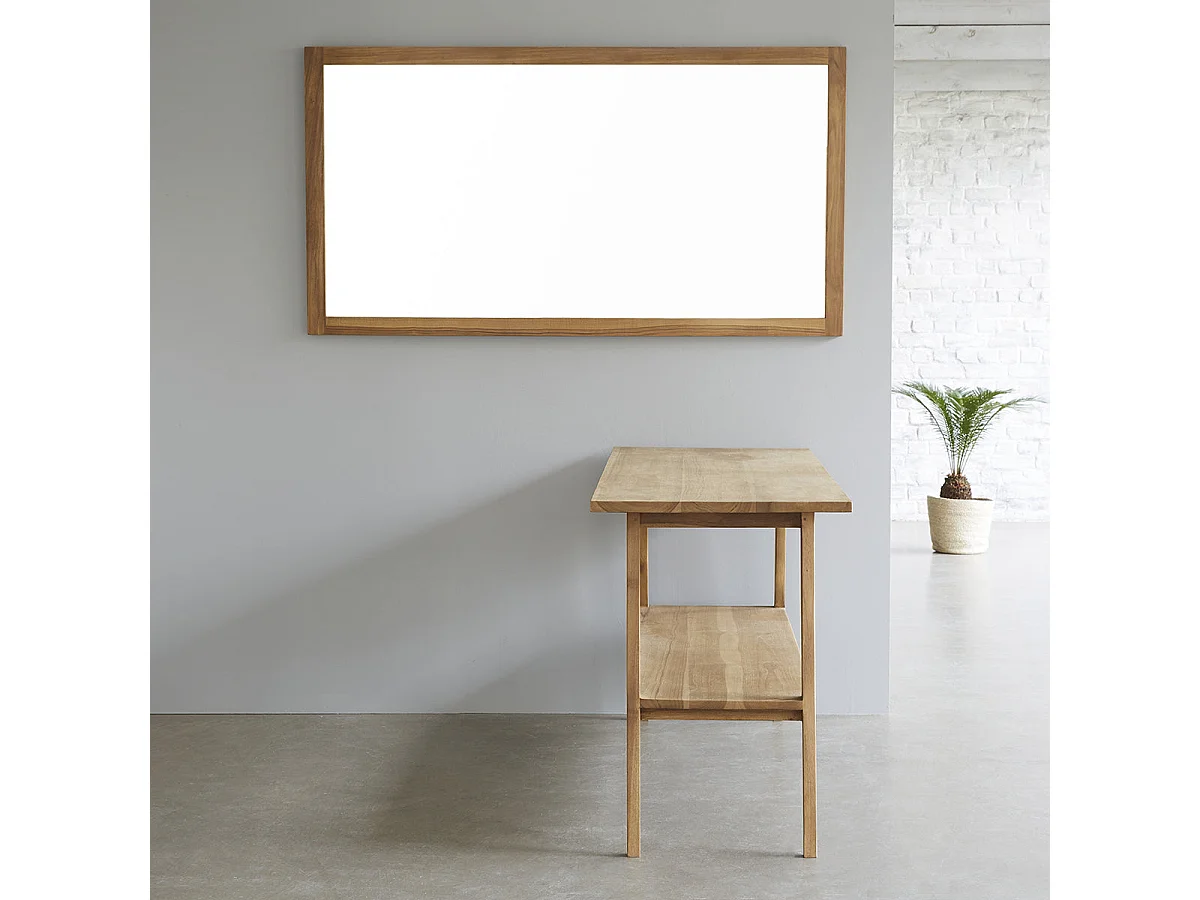 Mobile doppio lavabo in massello di teak 150 cm