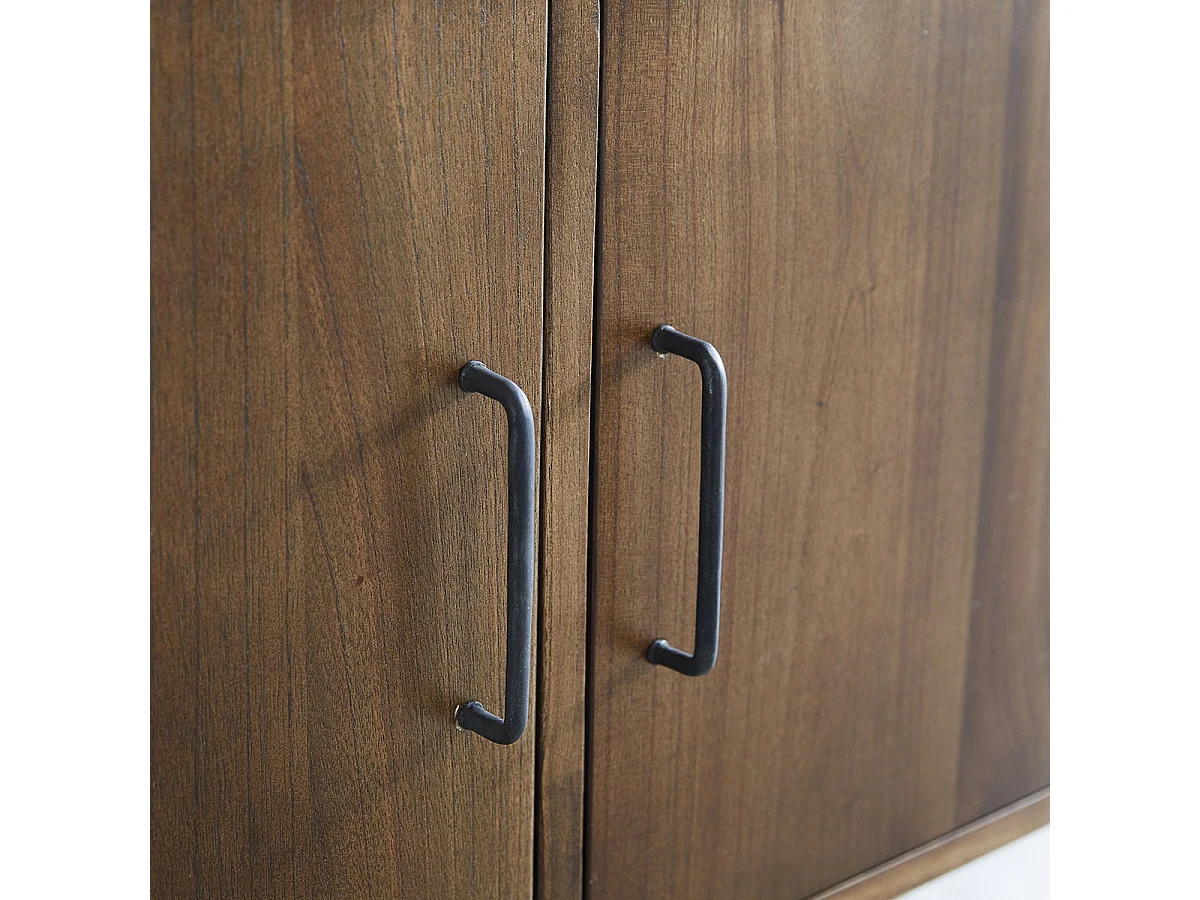 Meuble de salle de bain en mindi massif 135 cm