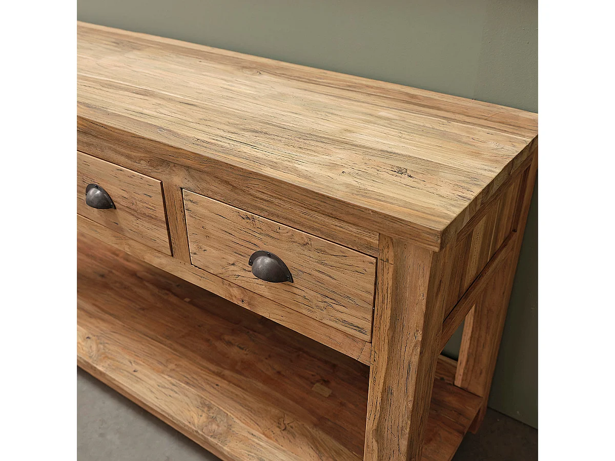 Mobile da bagno in teak riciclato massello 165 cm