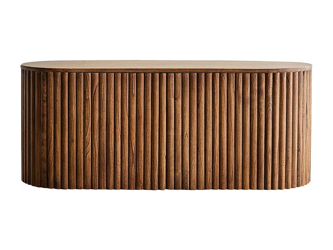 Mueble de baño flotante de madera de mindi maciza de 140 cm