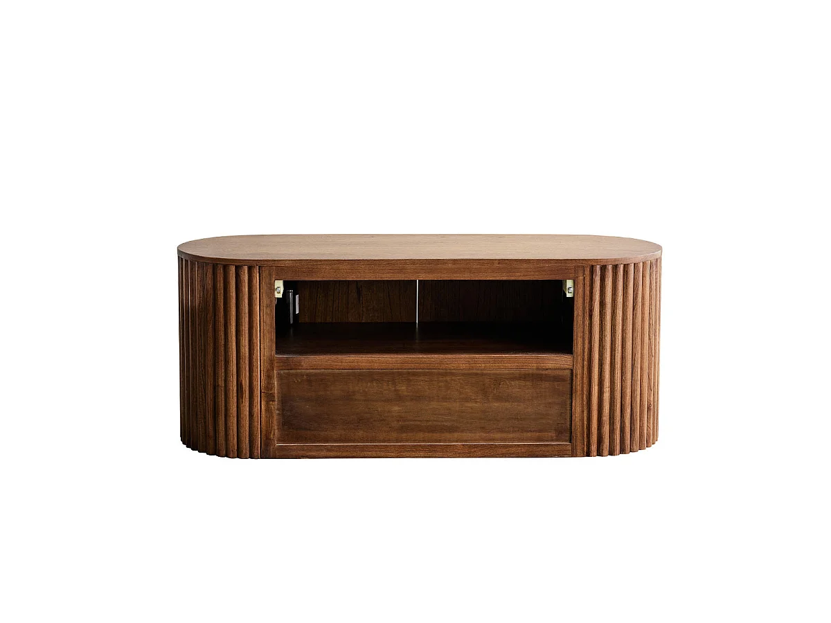 Mueble de lavabo suspendido de mindi macizo 140