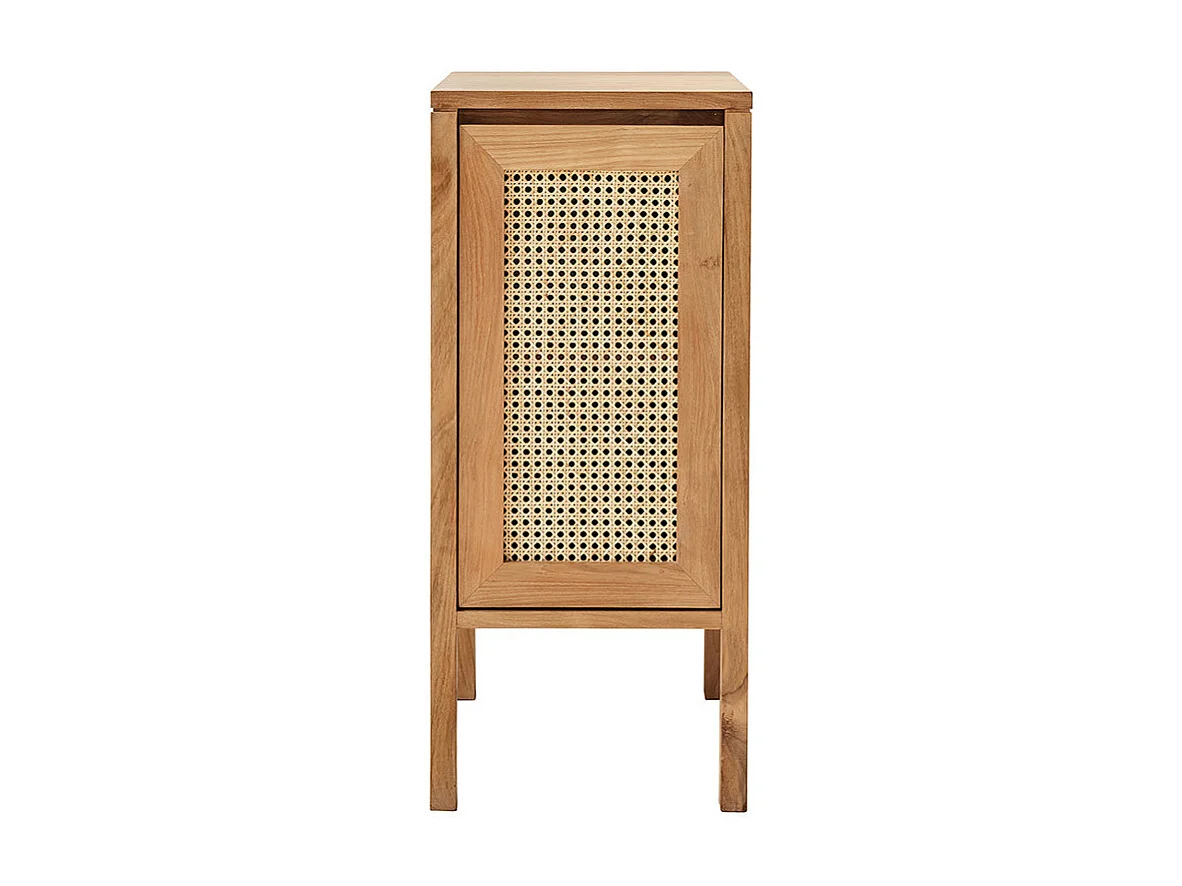 Mobile bagno in teak massello e cannage 35 cm