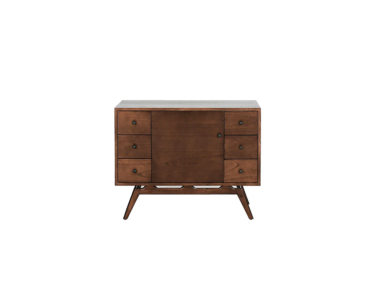 Mueble de lavabo doble de mindi macizo 100 cm