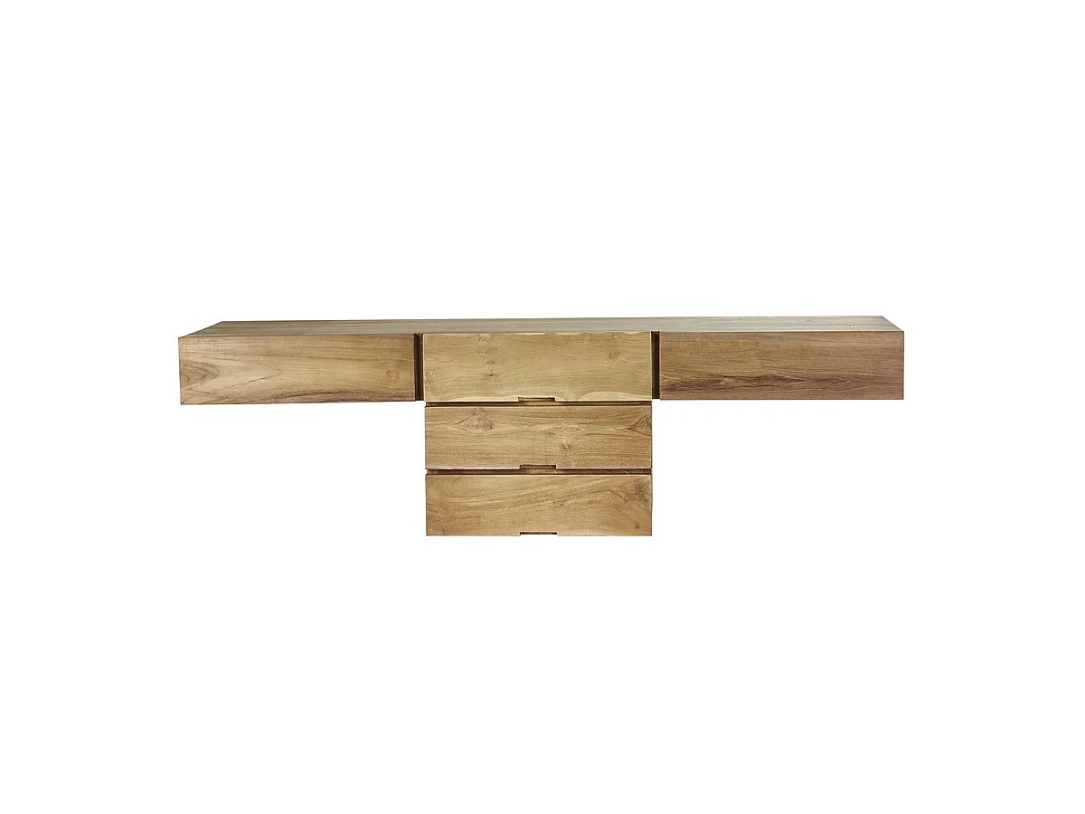 Meuble de salle de bain en teck massif 160 cm
