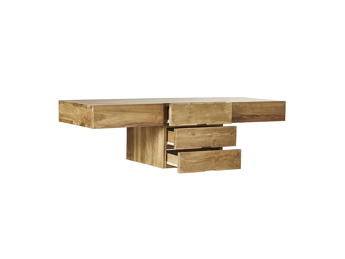 Meuble de salle de bain en teck massif 160 cm