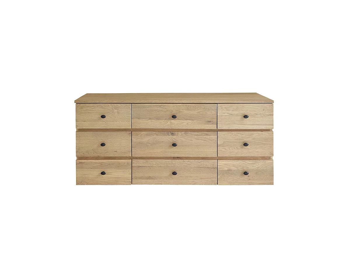 Meuble de salle de bain en chêne massif 140 cm
