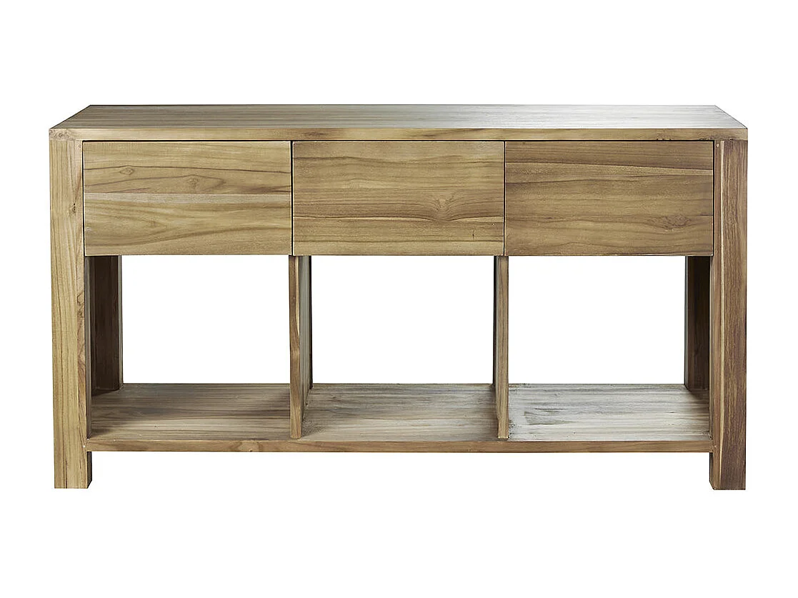 Mueble de baño de madera teca maciza de 145 cm