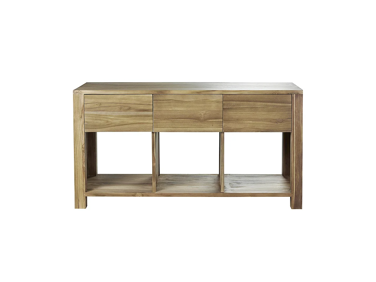Meuble de salle de bain en teck massif 145 cm