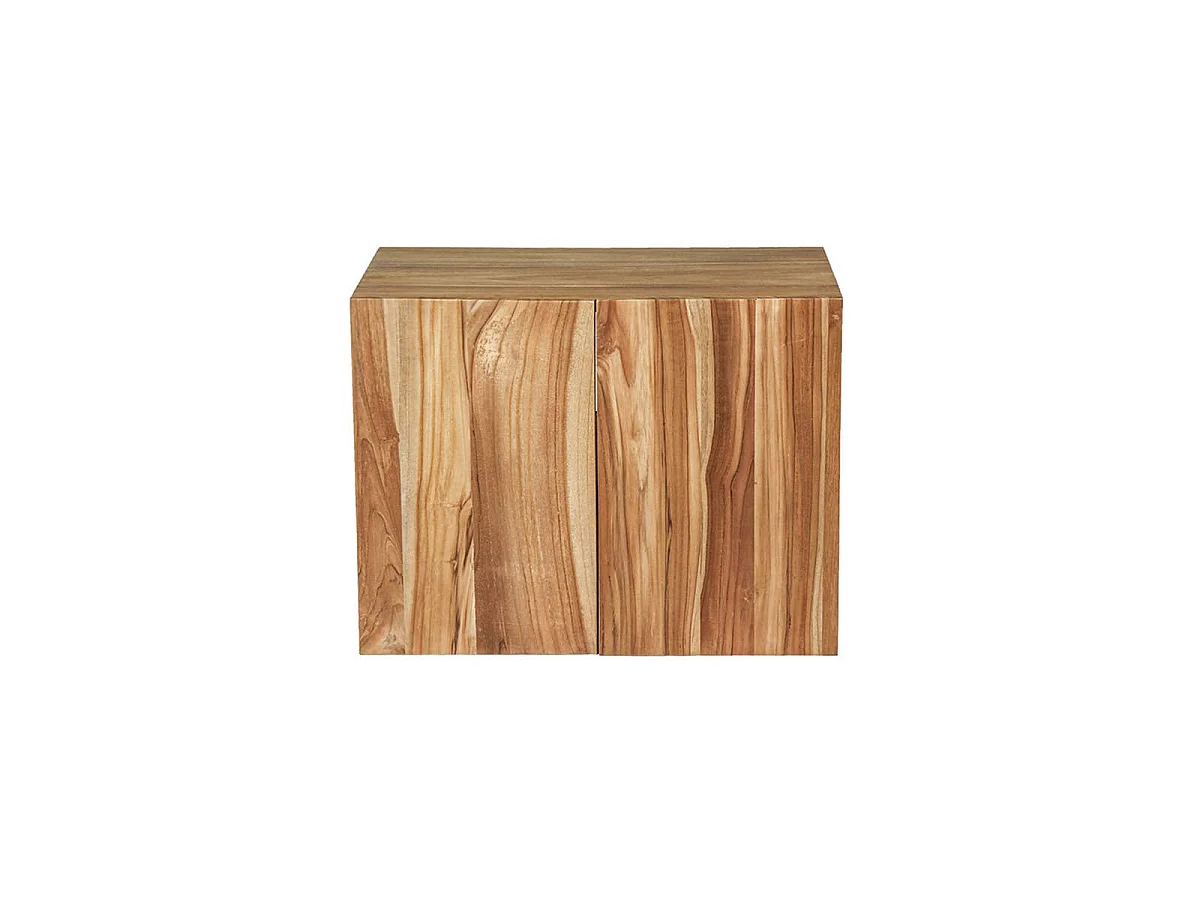 Meuble de salle de bain en teck massif 80 cm