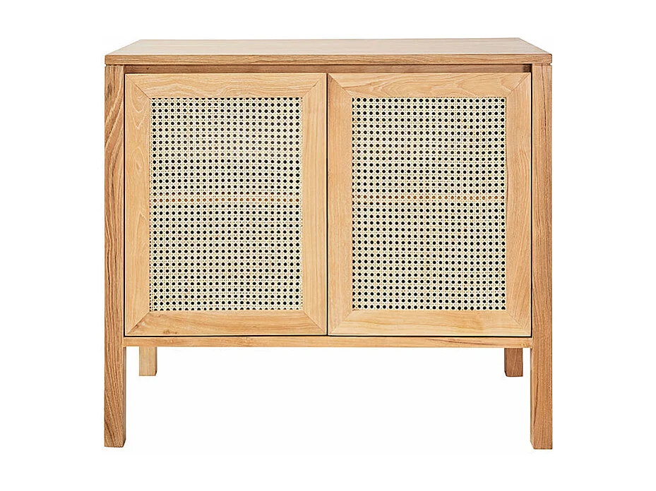 Mueble de baño de madera de teca maciza y rejilla 90 cm