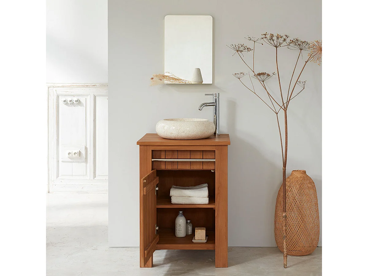 Mobile sotto lavabo in teak massello 60 cm