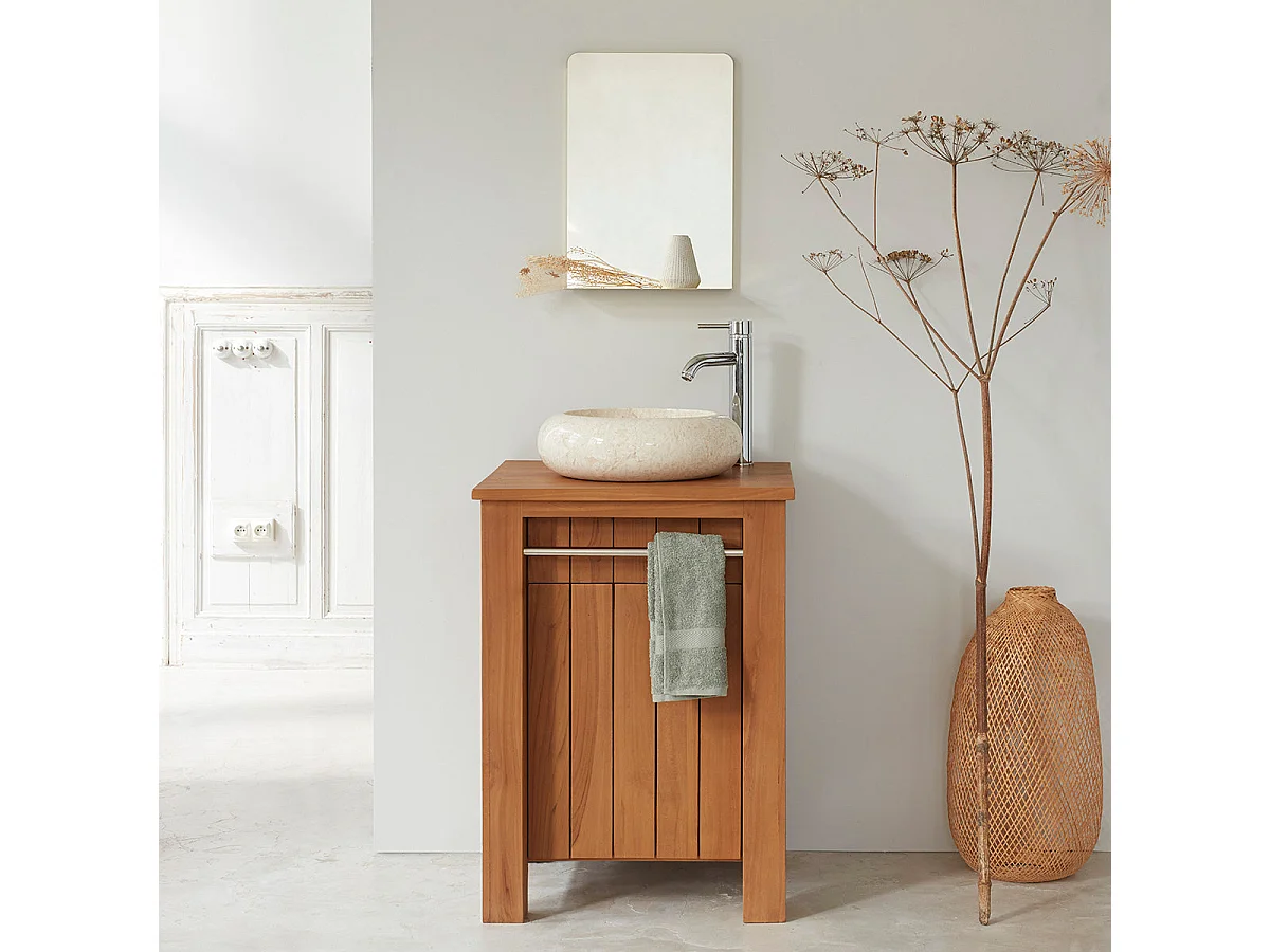 Mobile sotto lavabo in teak massello 60 cm