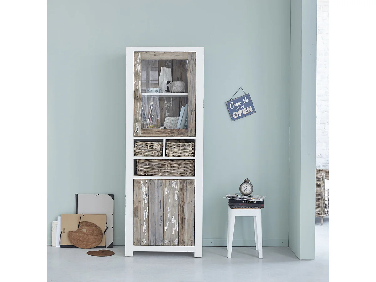 Vaisselier en pin recyclé massif