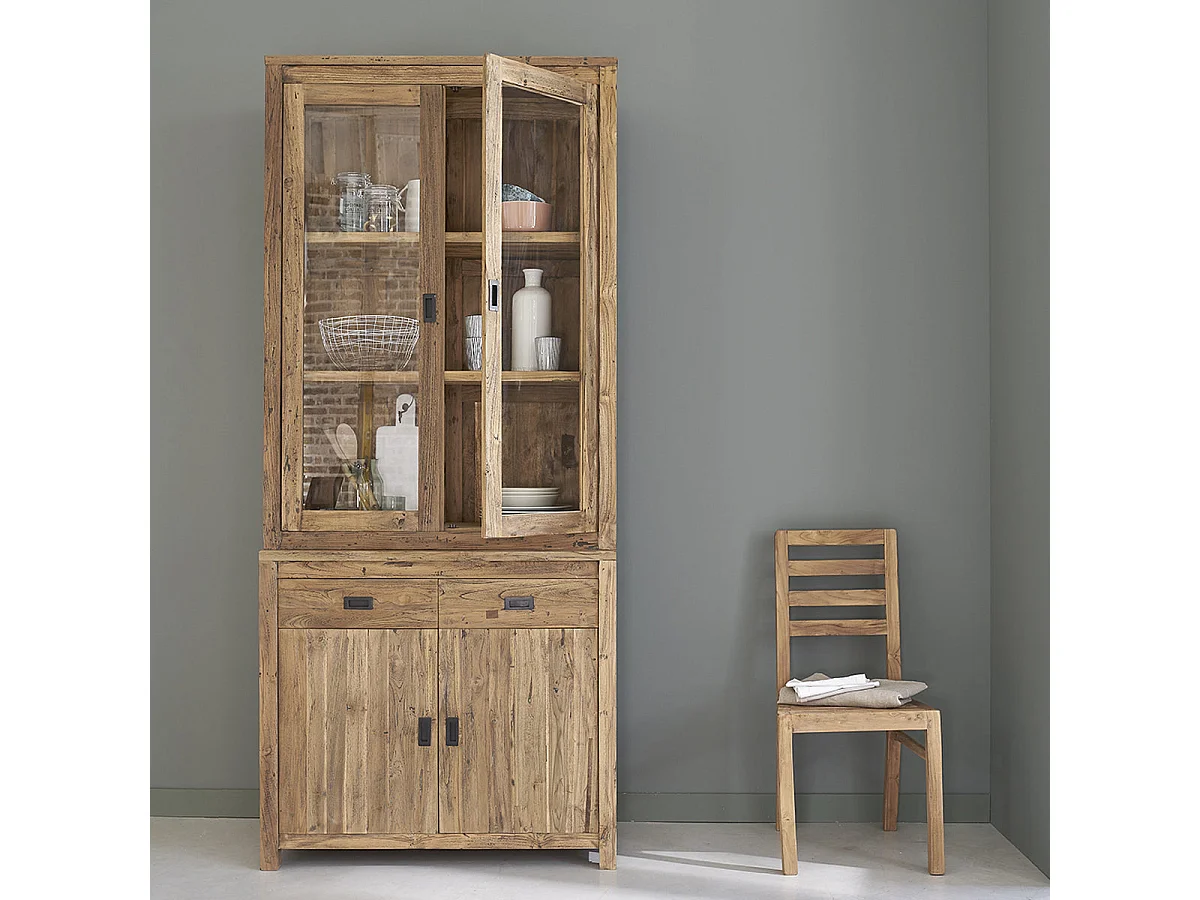 Vaisselier en teck recyclé massif