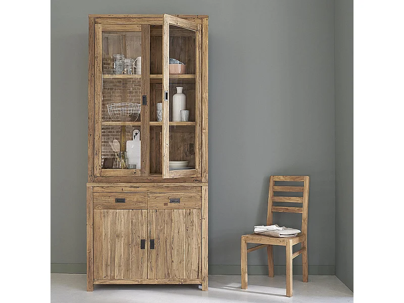 Vaisselier en teck recyclé massif