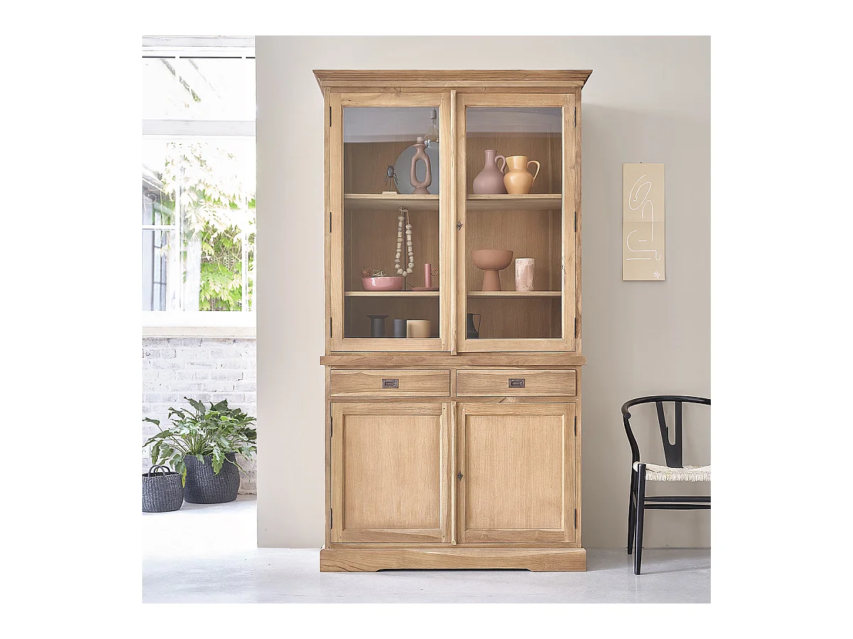 Vaisselier en teck massif 120 cm