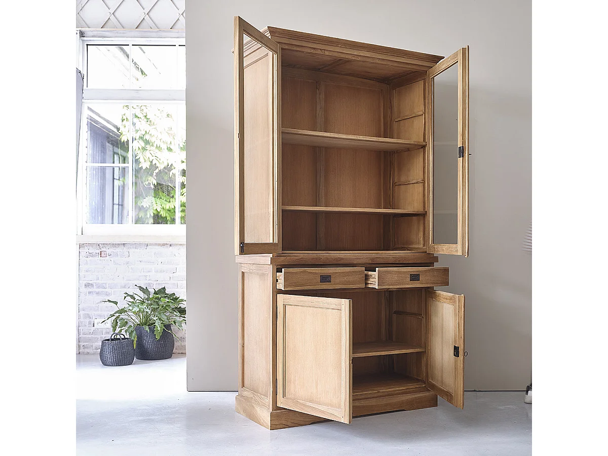 Vaisselier en teck massif 120 cm