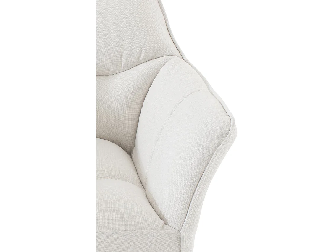 Chaise longue - Tissu - Blanc - Damaso