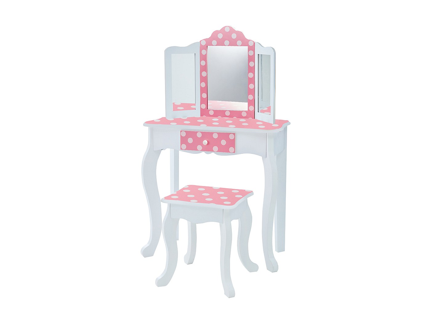 Coiffeuse Blanche Palazzo INT - Style Maison De Campagne - Avec Miroir Ovale - Neuf
