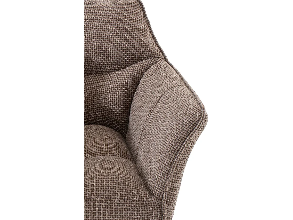 Chaise longue - Tissu - Marron terre - Damaso