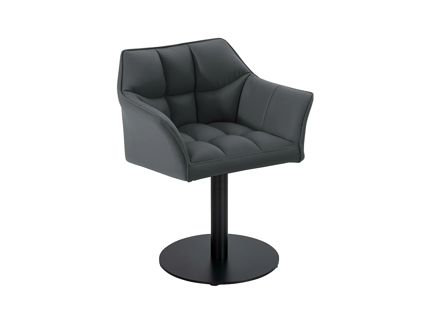 Chaise longue - Similicuir - Gris - Damaso