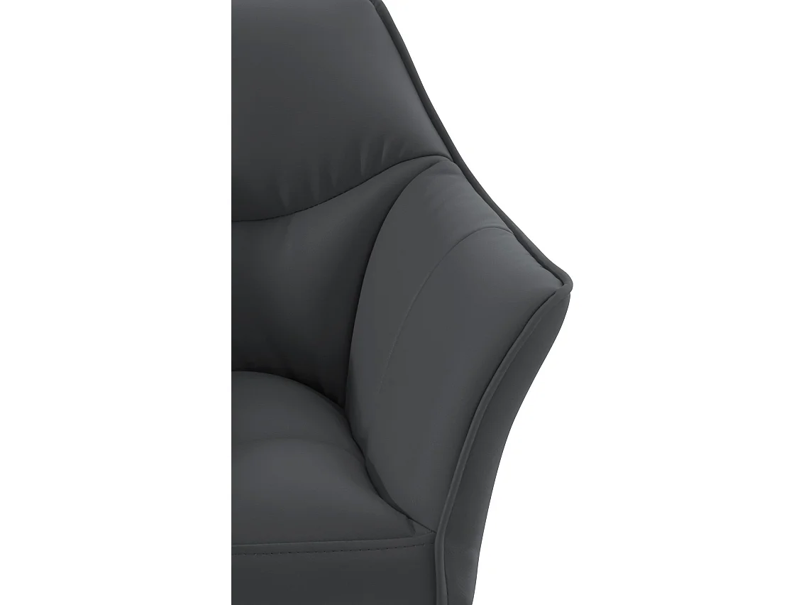 Chaise longue - Similicuir - Gris - Damaso