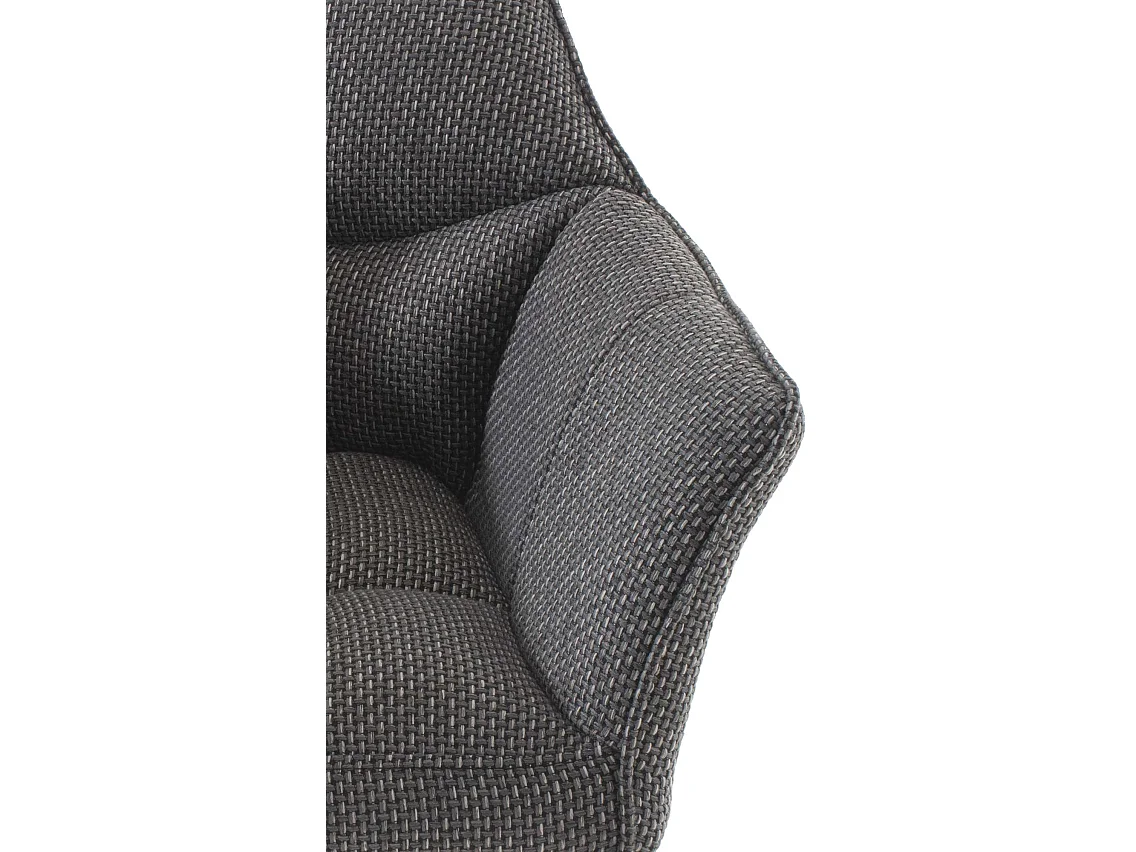 Chaise longue - Tissu - Gris titane - Damaso