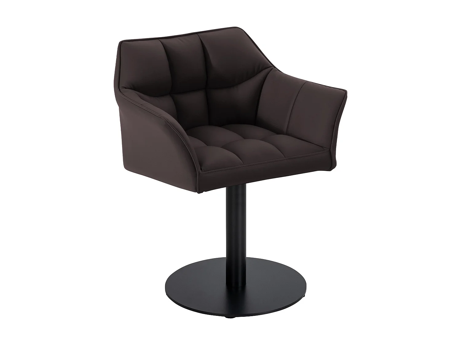 Chaise longue - Similicuir - Marron - Damaso