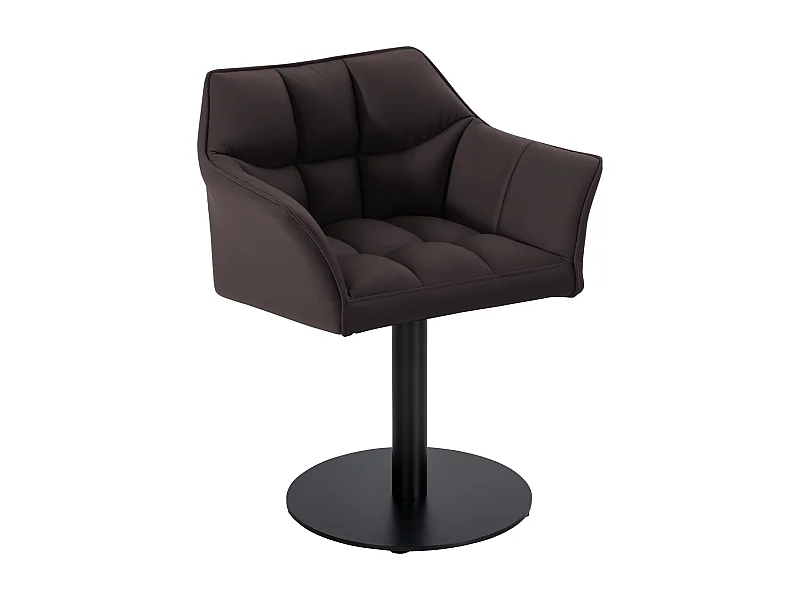 Chaise longue - Similicuir - Marron - Damaso