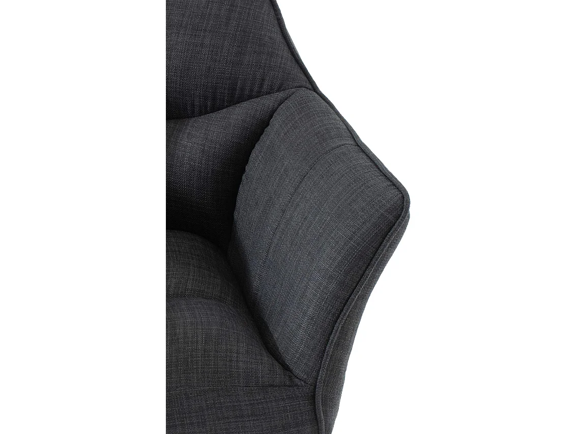 Chaise longue - Tissu - Gris foncé - Damaso