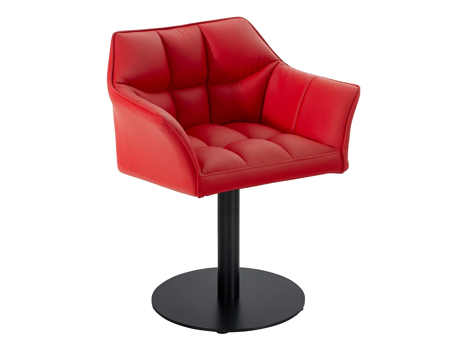 Chaise longue - Similicuir - Rouge - Damaso