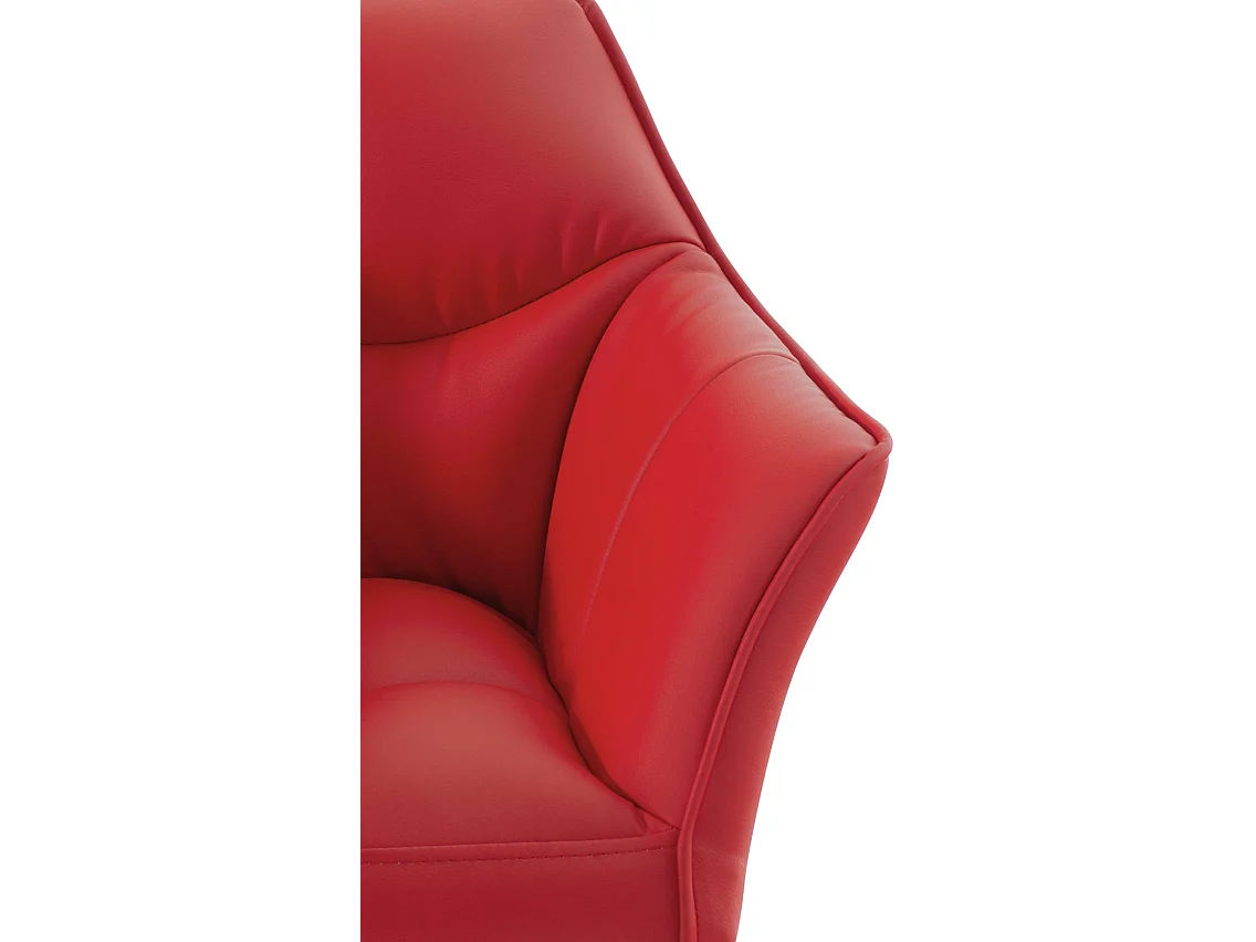 Chaise longue - Similicuir - Rouge - Damaso