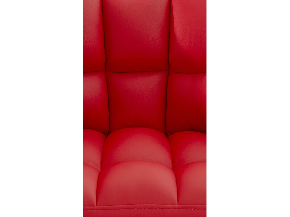 Chaise longue - Similicuir - Rouge - Damaso