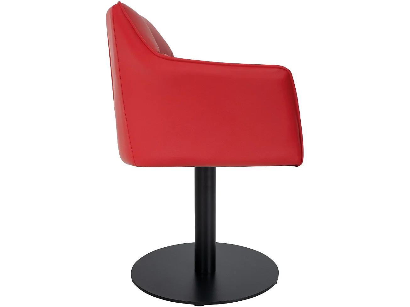 Chaise longue - Similicuir - Rouge - Damaso