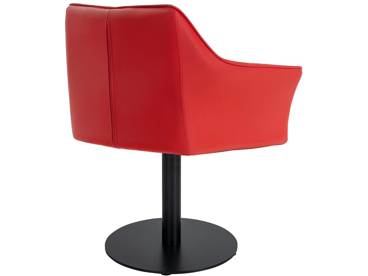 Chaise longue - Similicuir - Rouge - Damaso