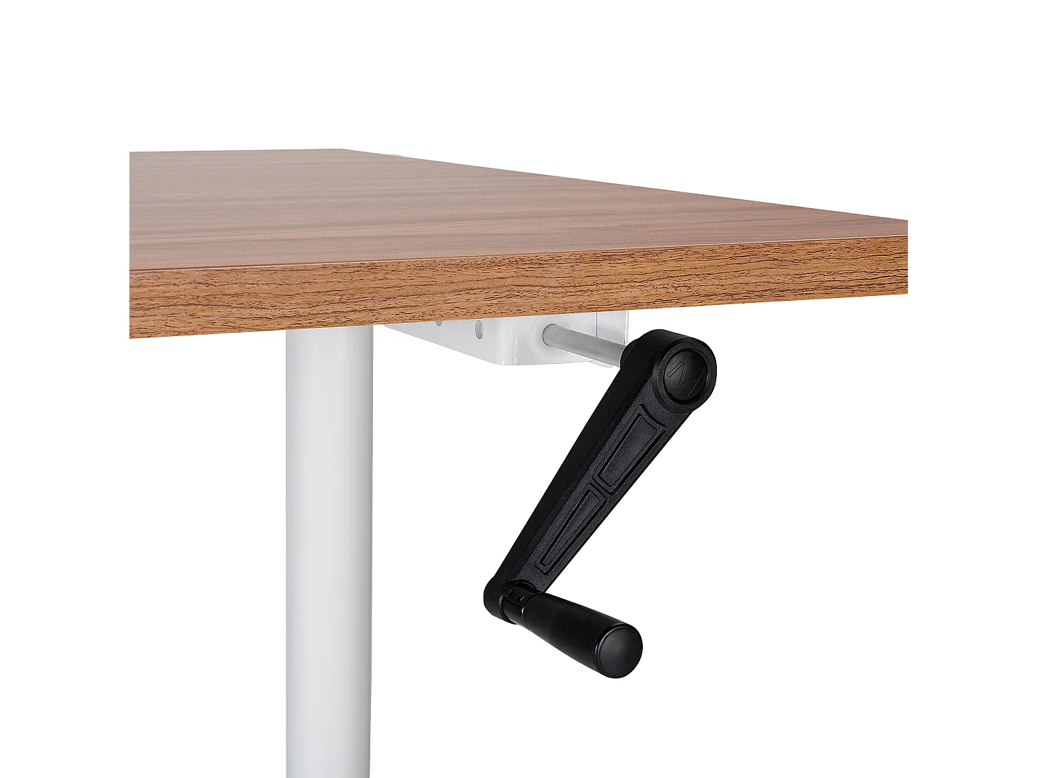 Secretária elevatória manualmente ajustável castanha escura e branca 120 x 72 cm DESTINAS