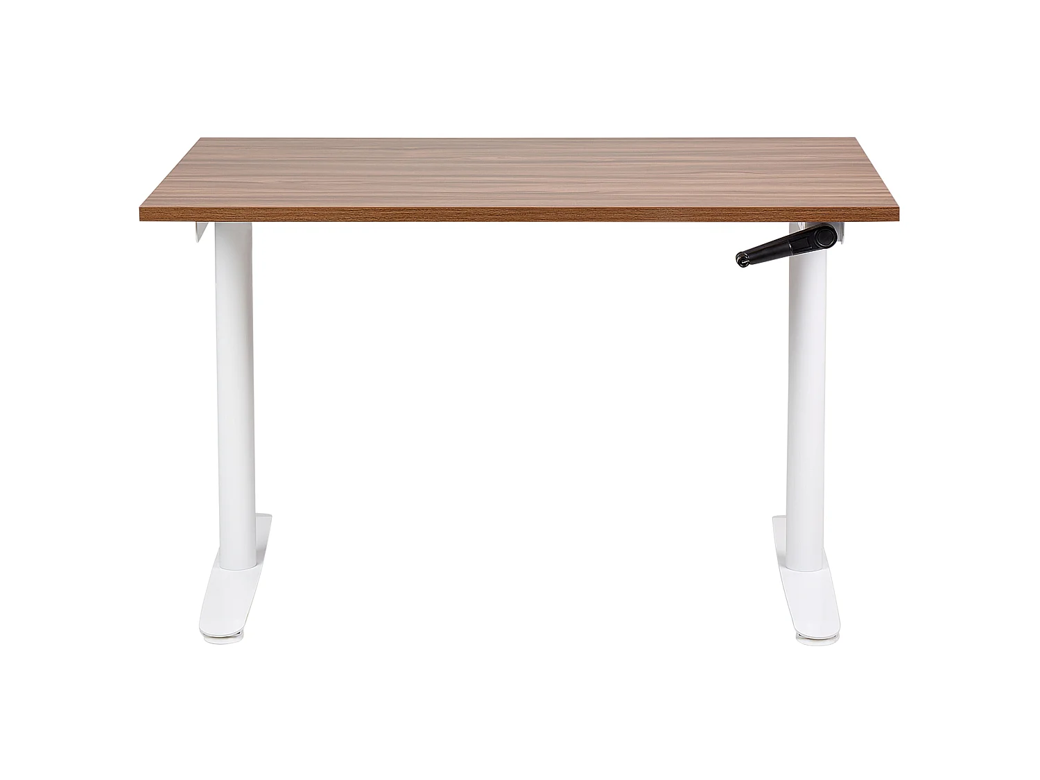 Secretária elevatória manualmente ajustável castanha escura e branca 120 x 72 cm DESTINAS